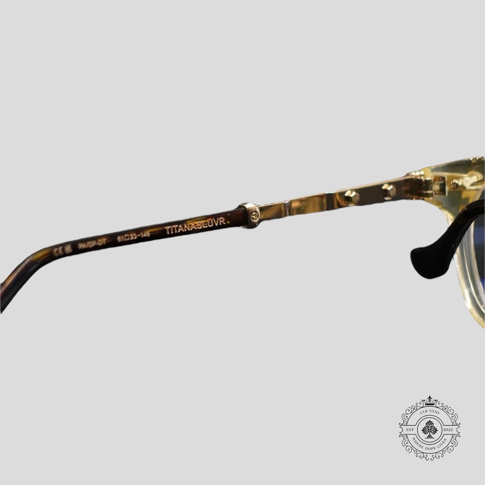 Chrome Hearts Chrome Hearts Titanasluvr Glasses in Tortoise Shell/Gold Size ONE SIZE - 5 Thumbnail