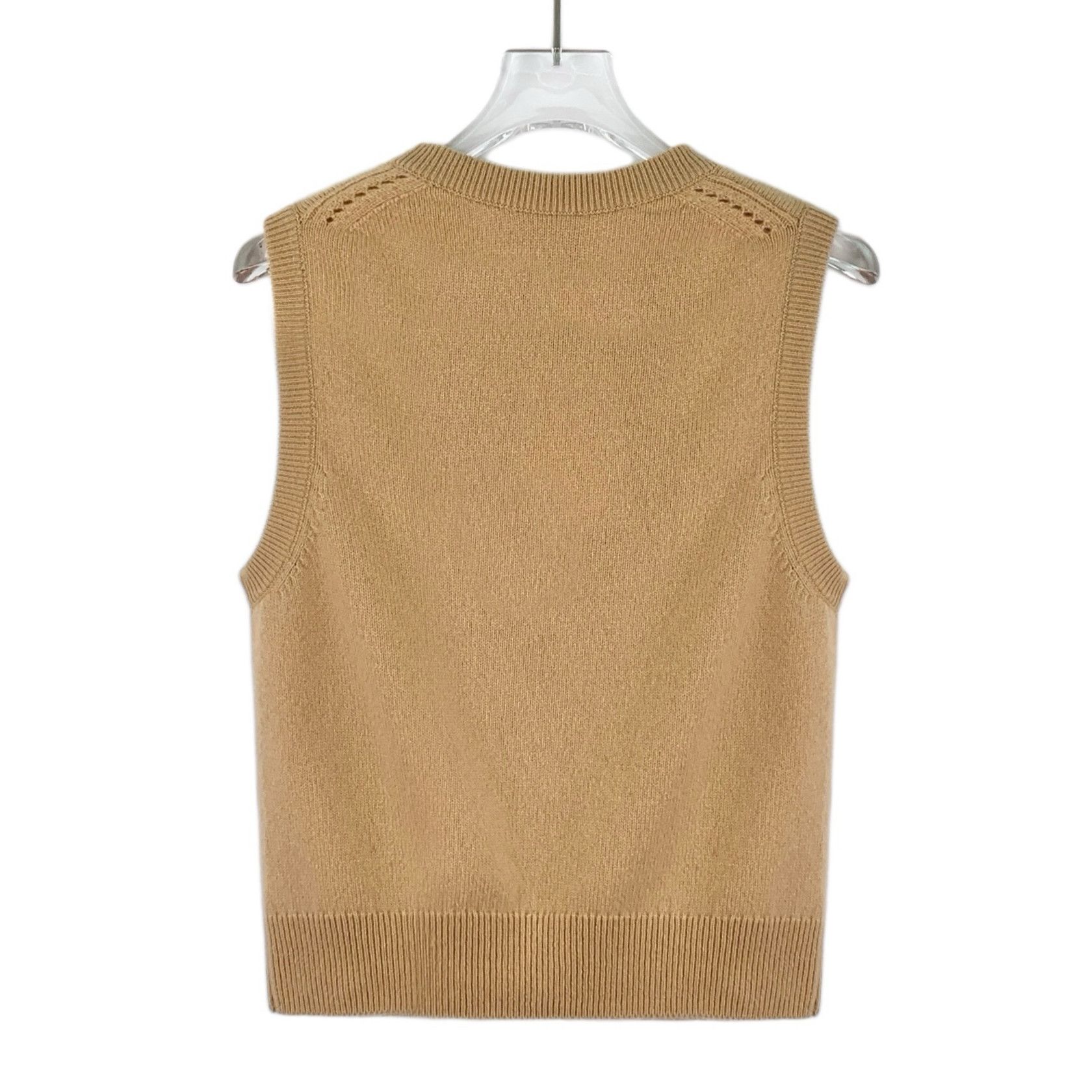 Celine Celine Arc Embroidered Cashmere Vest Brown (M) Size M / US 6-8 / IT 42-44 - 2 Thumbnail