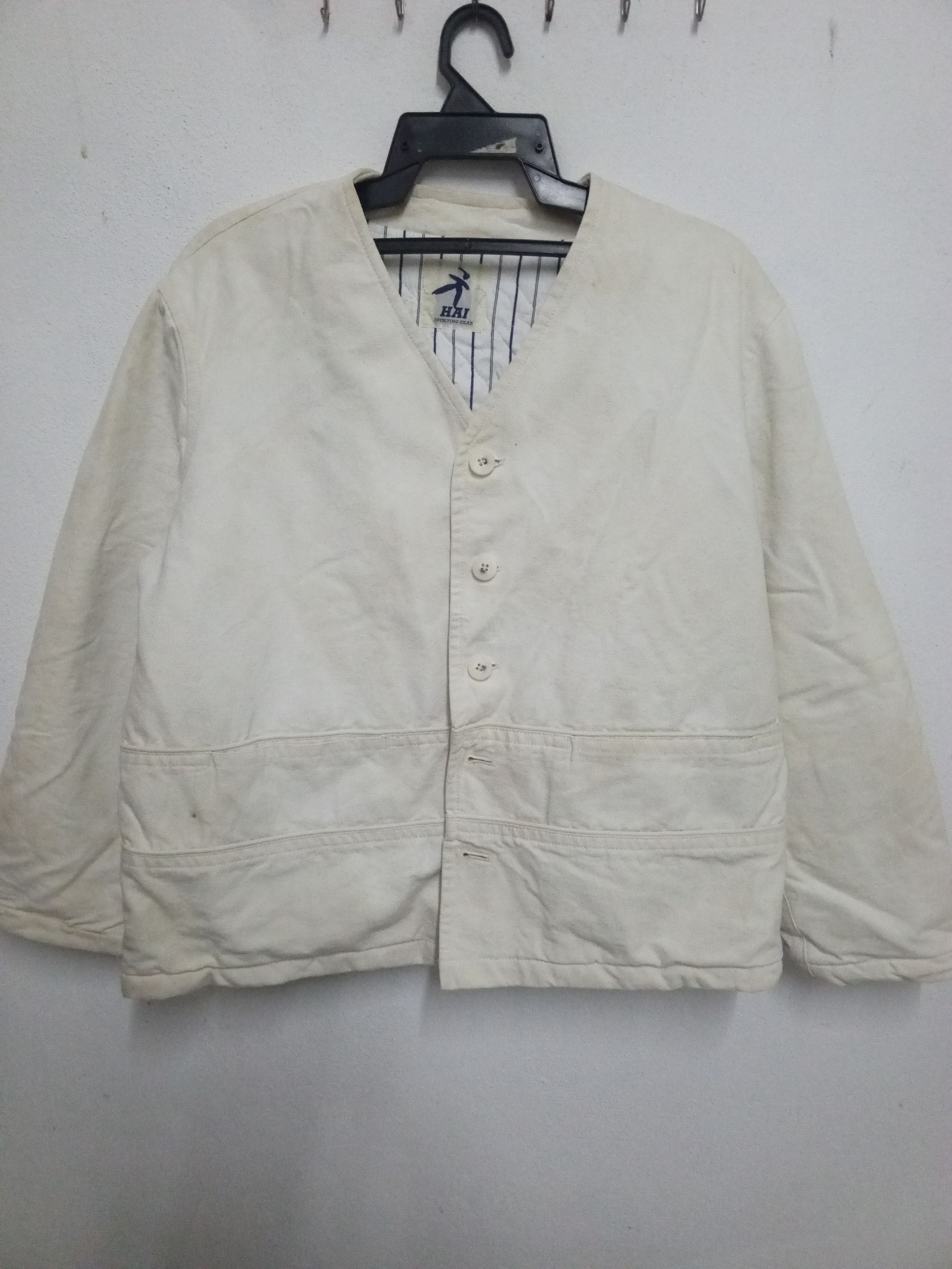 Hai Sporting Gear Vtg Hai Sporting Gear Denim white Button Up by Issey Miyake Size US XL / EU 56 / 4 - 1 Thumbnail
