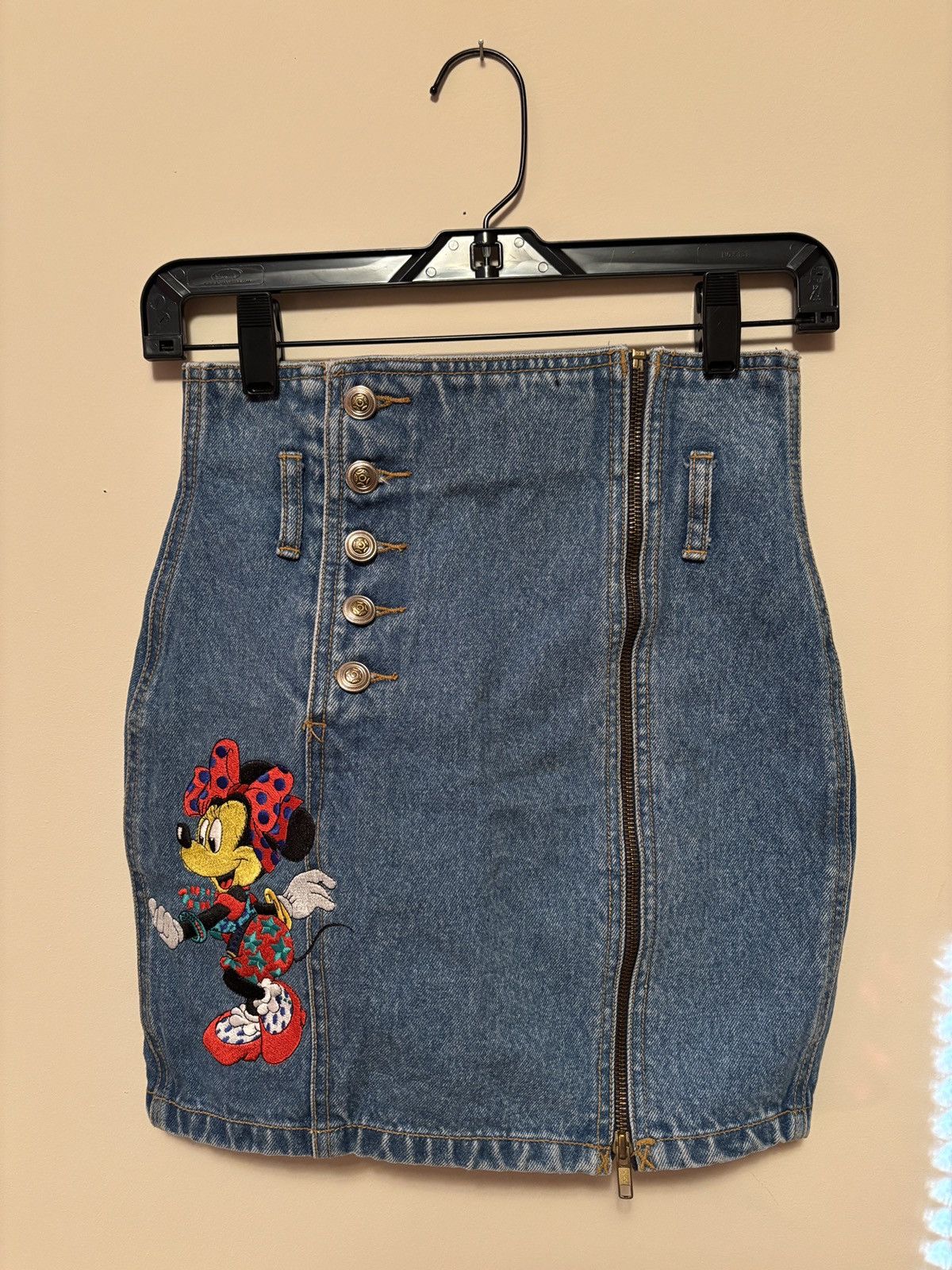 Vintage Minnie Mouse mini pencil skirt Size 26" / US 2 / IT 38 - 1 Thumbnail