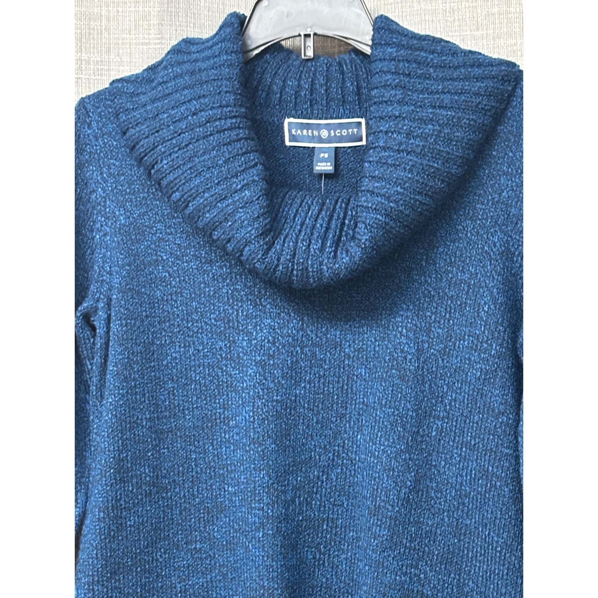 Other Karen Scott Women's Cowl Neck Tunic Sweater Teal Lake Marled Size ONE SIZE - 3 Thumbnail