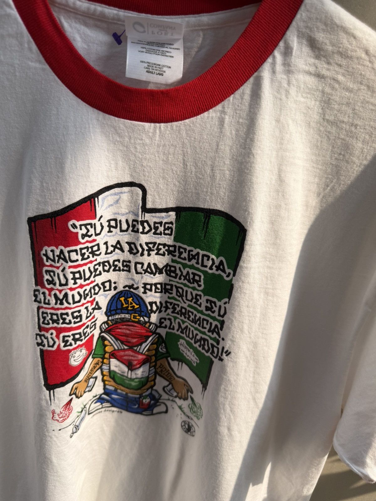 Vintage Vintage Ringer Tee Raices Designs Mexican Flag Graphic Size US L / EU 52-54 / 3 - 3 Thumbnail
