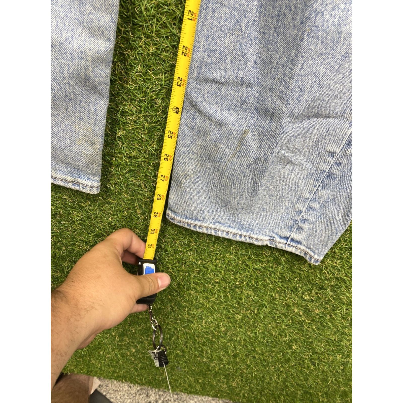 Vintage American Eagle Jeans Womens 4 Blue 90s Curvy Straight Distressed Ripped Denim Size 27" / US 4 / IT 40 - 5 Thumbnail