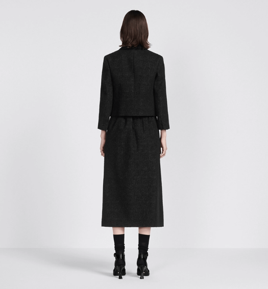 Dior o1w1db10525 351J01 Mid-Length Straight-Cut Skirt in Black Size 26" / US 2 / IT 38 - 5 Thumbnail