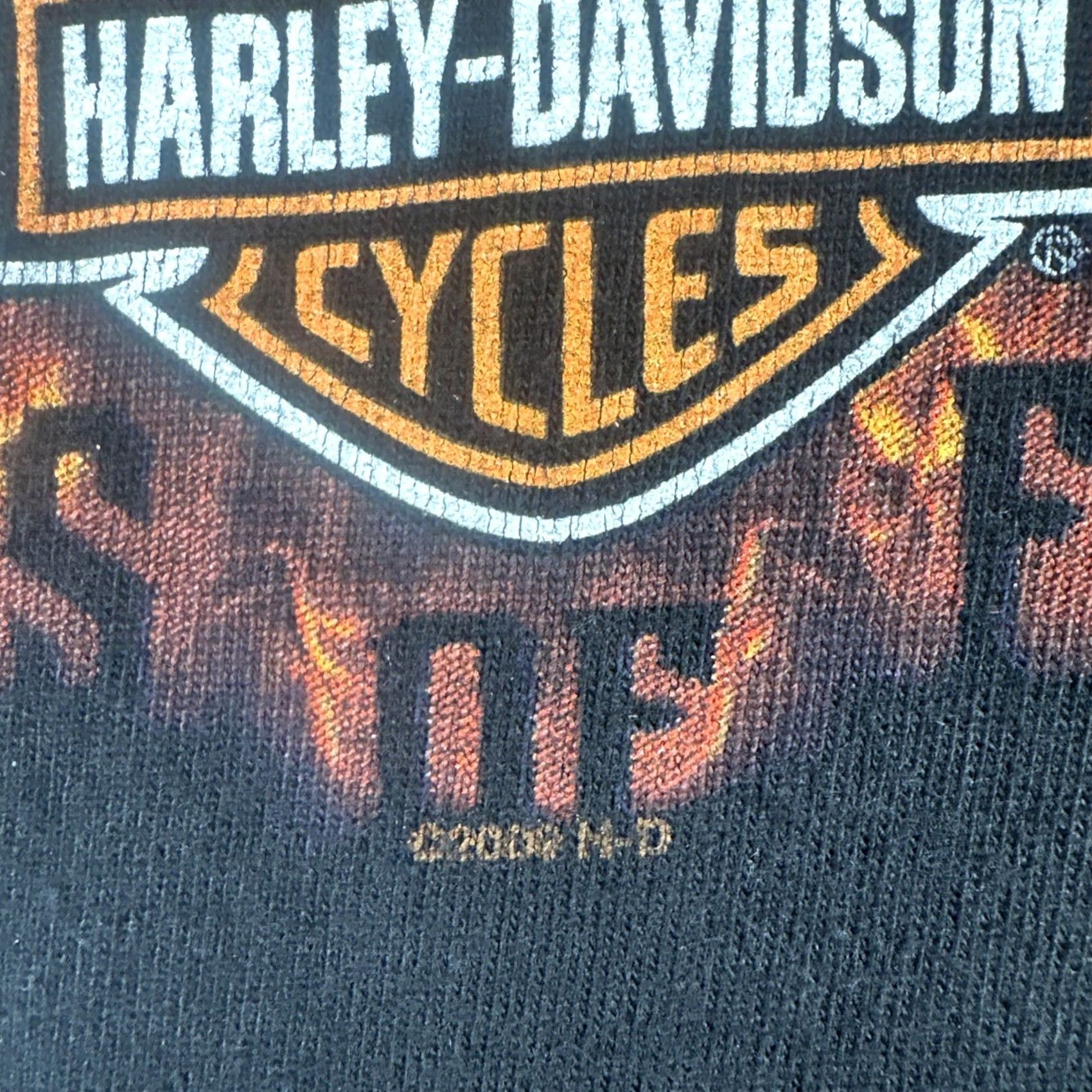 Harley Davidson VINTAGE Harley-Davidson Motorcycle Mens T-Shirt 2XL Black Crew Neck Short Sleeve Graphic Print Size US XXL / EU 58 / 5 - 7 Thumbnail
