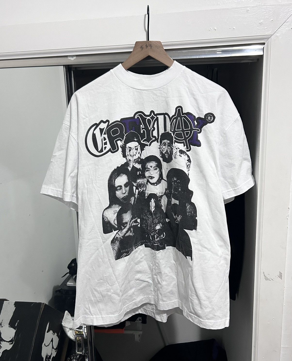 image of G59 Records x Pouya Uicideboy Merch Suicideboys Greyday 2023 Tour Tee in White, Men's (Size XL)