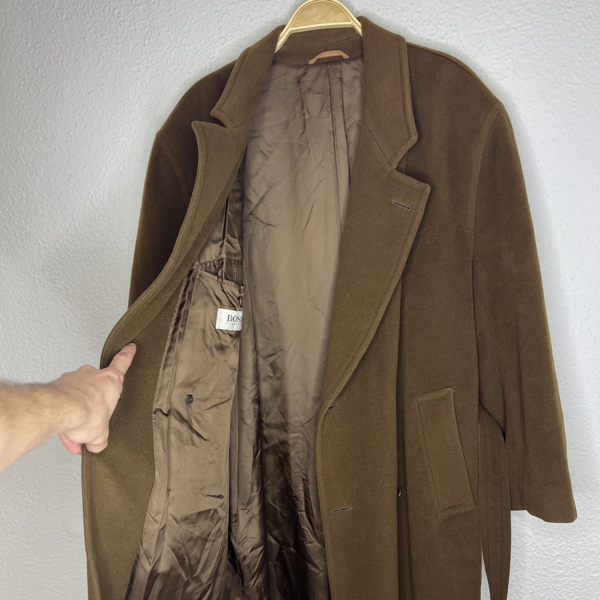 Hugo Boss HUGO BOSS Vintage Wool Double-breasted Coat Brown Size US M / EU 48-50 / 2 - 9 Thumbnail
