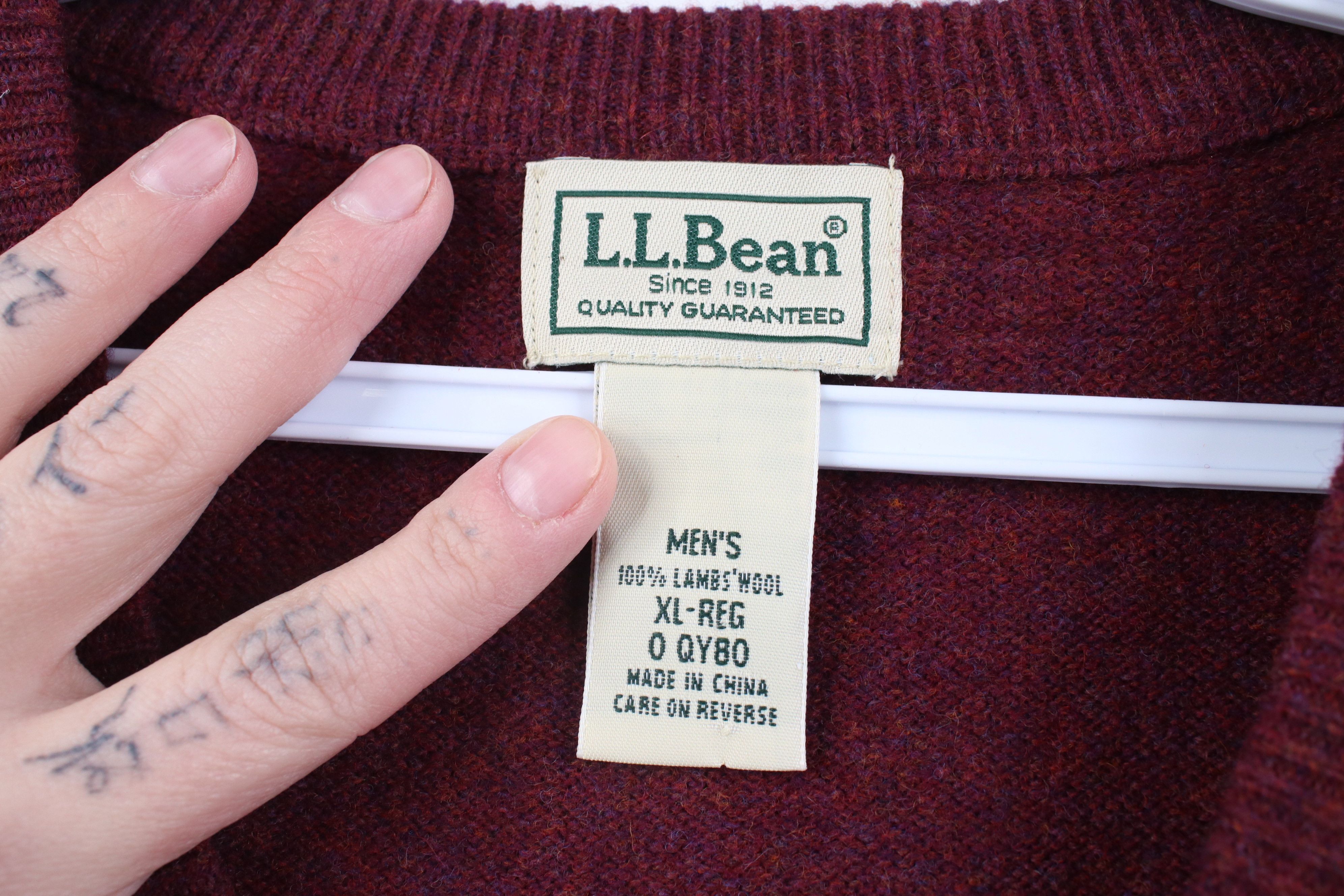 L.L. Bean Vintage 90s LL Bean Fleck Lambswool Knit V-Neck Sweater Vest Size US XL / EU 56 / 4 - 5 Thumbnail