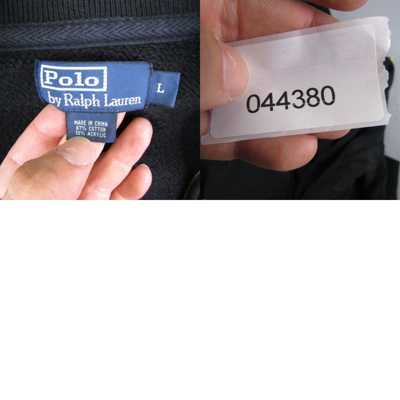 Polo Ralph Lauren VINTAGE Polo Ralph Lauren Jacket Men L Black Full Zip Bomber - Polo Logo, Knit, Casual Outerwear, 90s-2000s, Mens Size Large Size US L / EU 52-54 / 3 - 8 Thumbnail