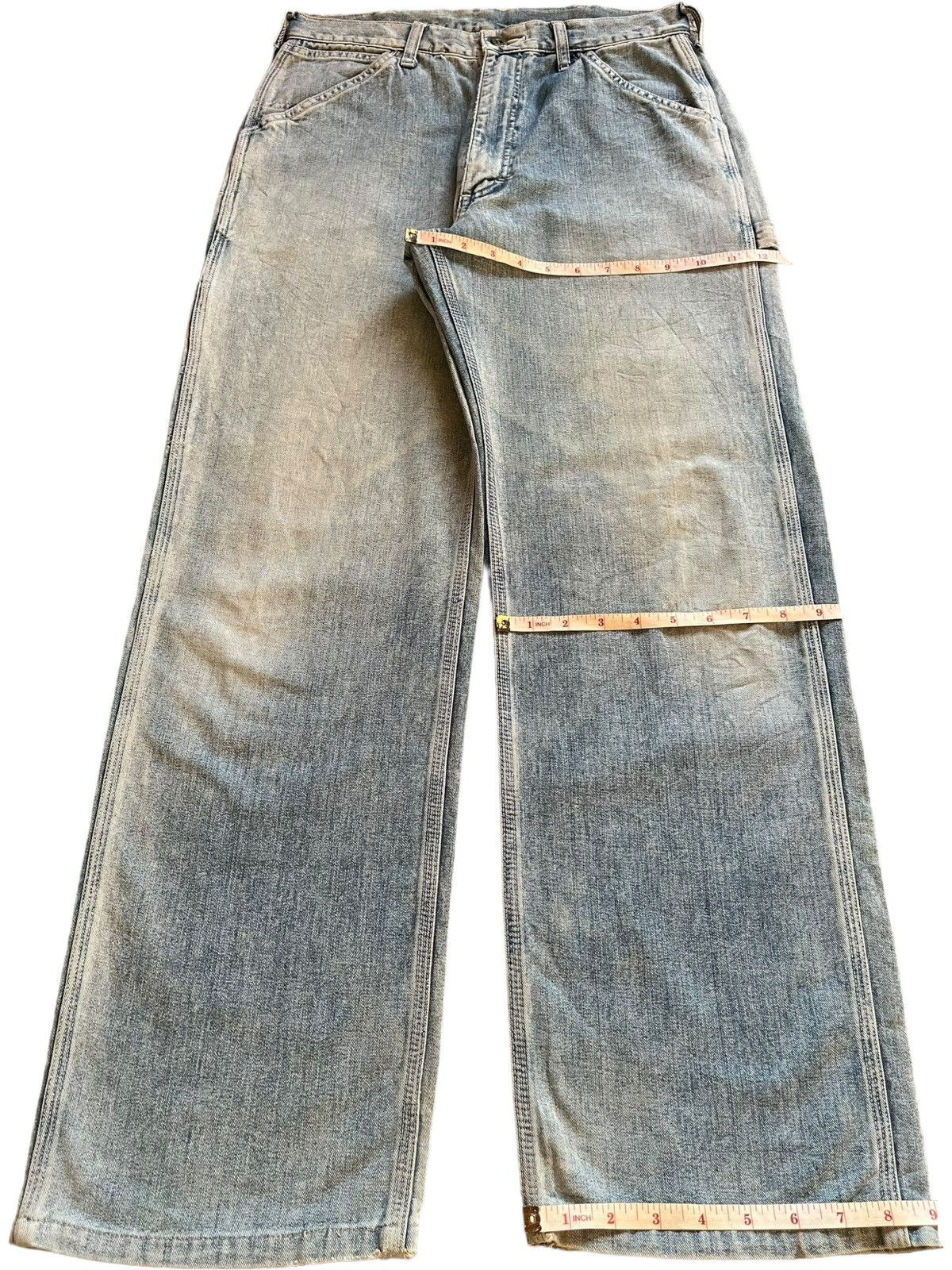Lee Vintage Lee Union Made Sanforized Carpenter Baggy Jeans Size US 30 / EU 46 - 13 Thumbnail