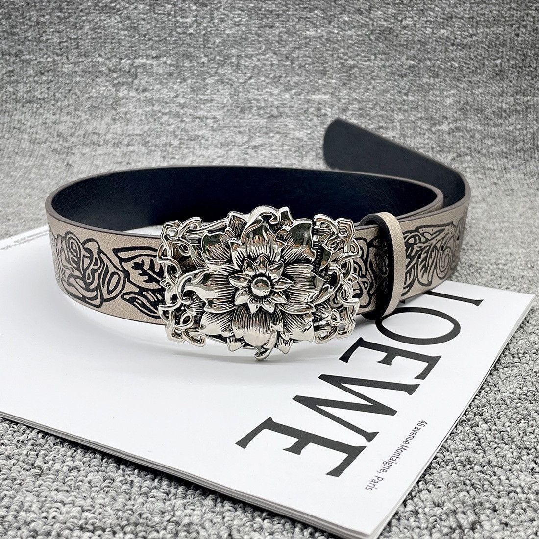 Japanese Brand × Leather Rose Pu Leather Belt Belt Size ONE SIZE - 2 Thumbnail