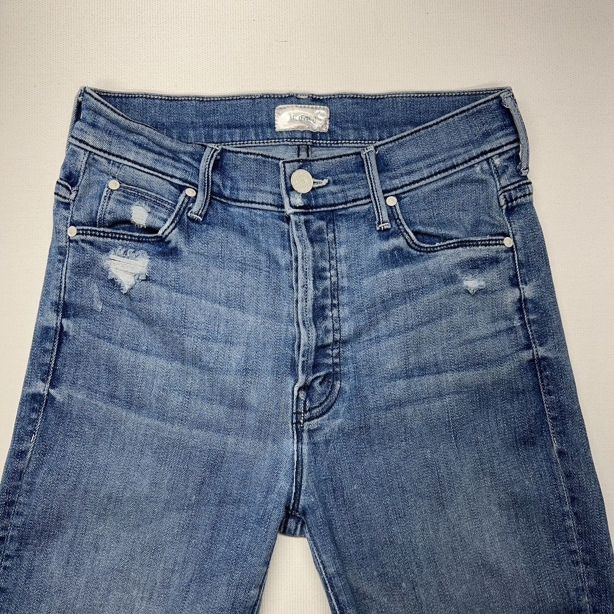 MOTHER Mother Jeans The Stunner Ankle Fray Graffiti Girl Distressed Size 24" / US 00 / IT 34 - 4 Thumbnail