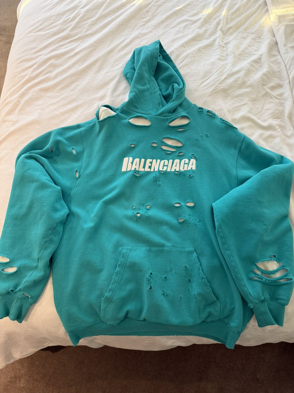 Balenciaga Balenciaga destroyed hoody Size US XL / EU 56 / 4 - 1 Thumbnail