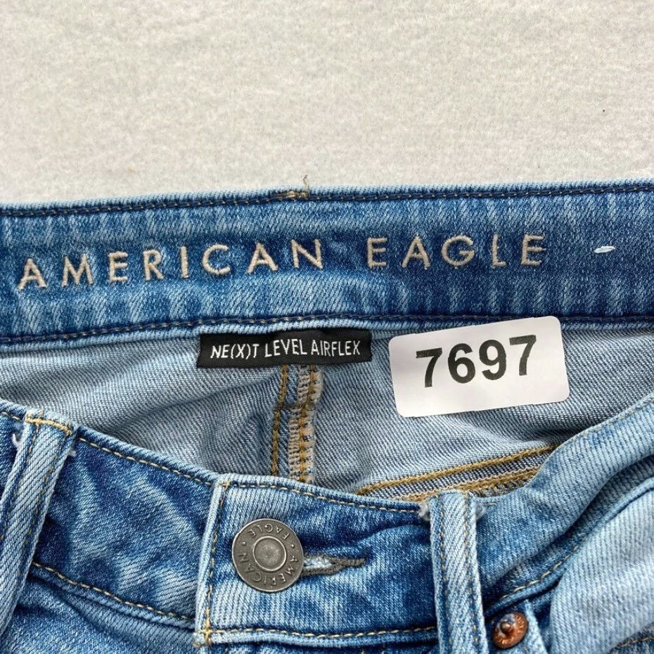 American Eagle Outfitters American Eagle Jeans Mens 30x32 Skinny Denim Blue 5-Pocket Cotton Spandex Slim Rise Low Regular Inseam 32 Pants Size US 30 / EU 46 - 4 Thumbnail