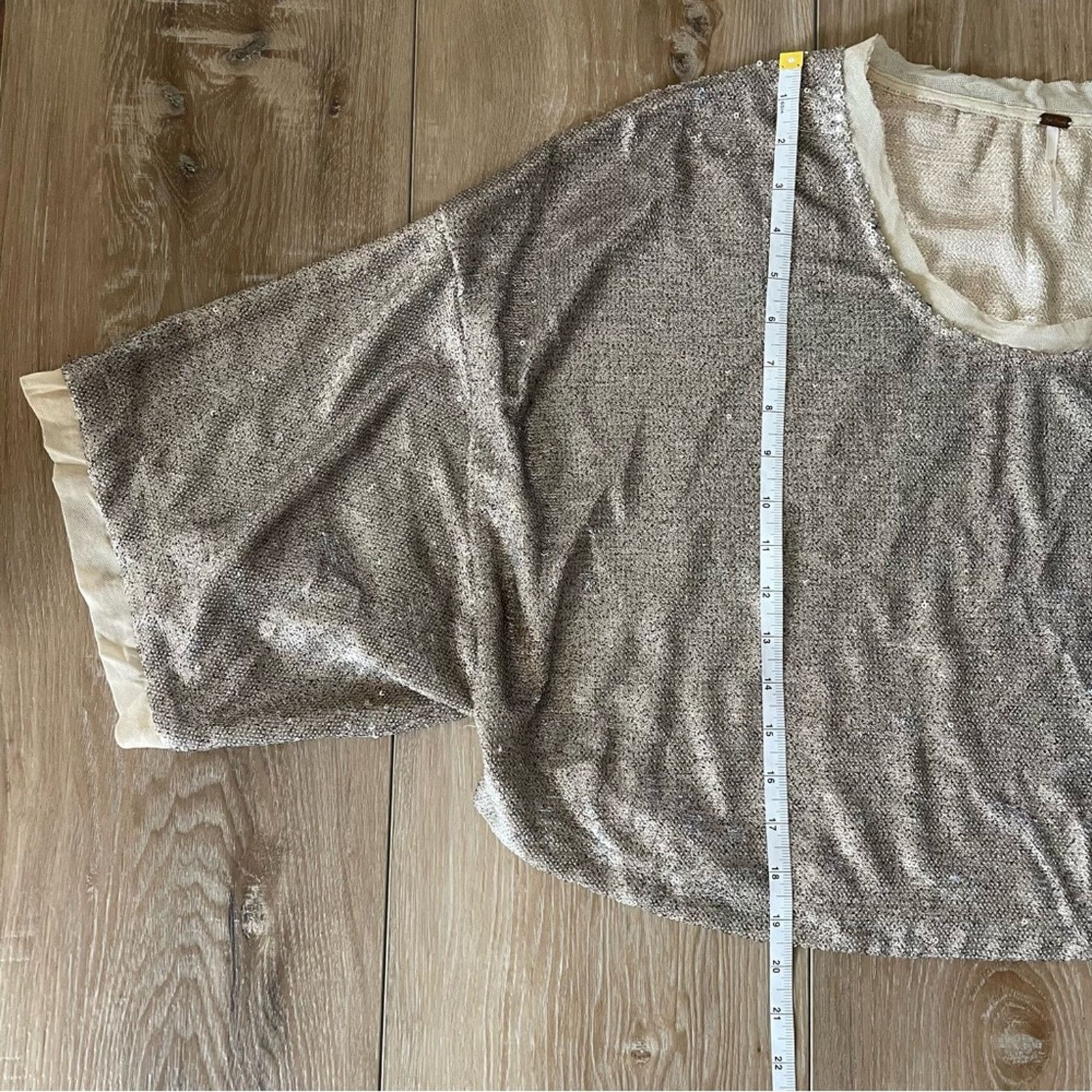 Free People Free People Champagne Dreams Sequin Top Size S / US 4 / IT 40 - 11 Thumbnail