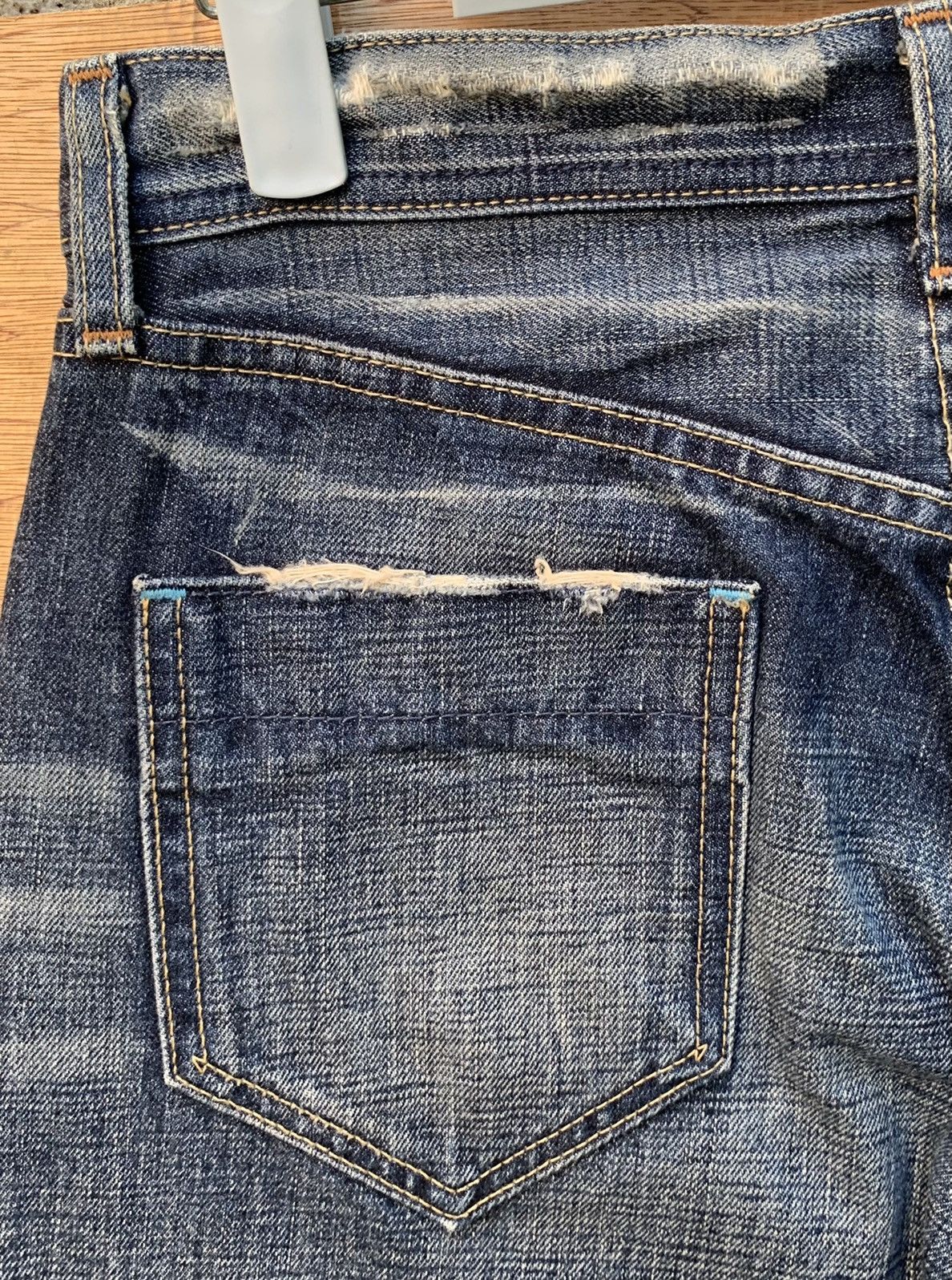Levi's 🔥🔥 Levis Selvedge Blue Line Curve Bootcut Denim Jeans Size US 28 / EU 44 - 15 Thumbnail