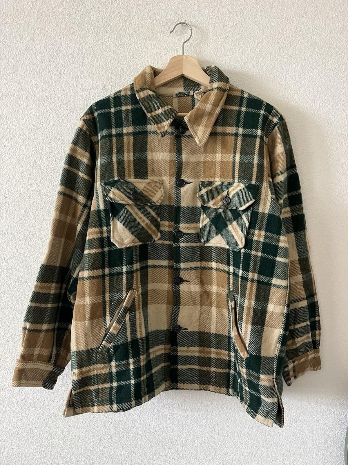 Woolrich Woolen Mills Vintage LL Bean Plaid Flannel Shirt Jacket Mens L Size US XL / EU 56 / 4 - 1 Thumbnail