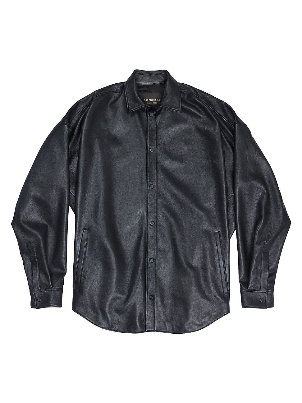 Balenciaga o1tr1nto0426 Long Sleeve Cocoon Shirt Large Fit in Black Size L / US 10 / IT 46 - 1 Preview