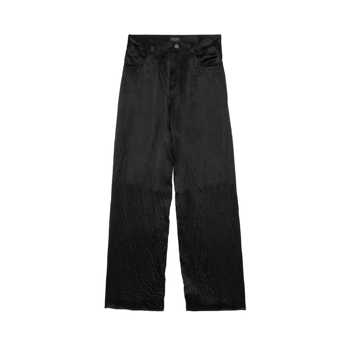 o1w1db10425 5 Pocket Baggy Pants in Black