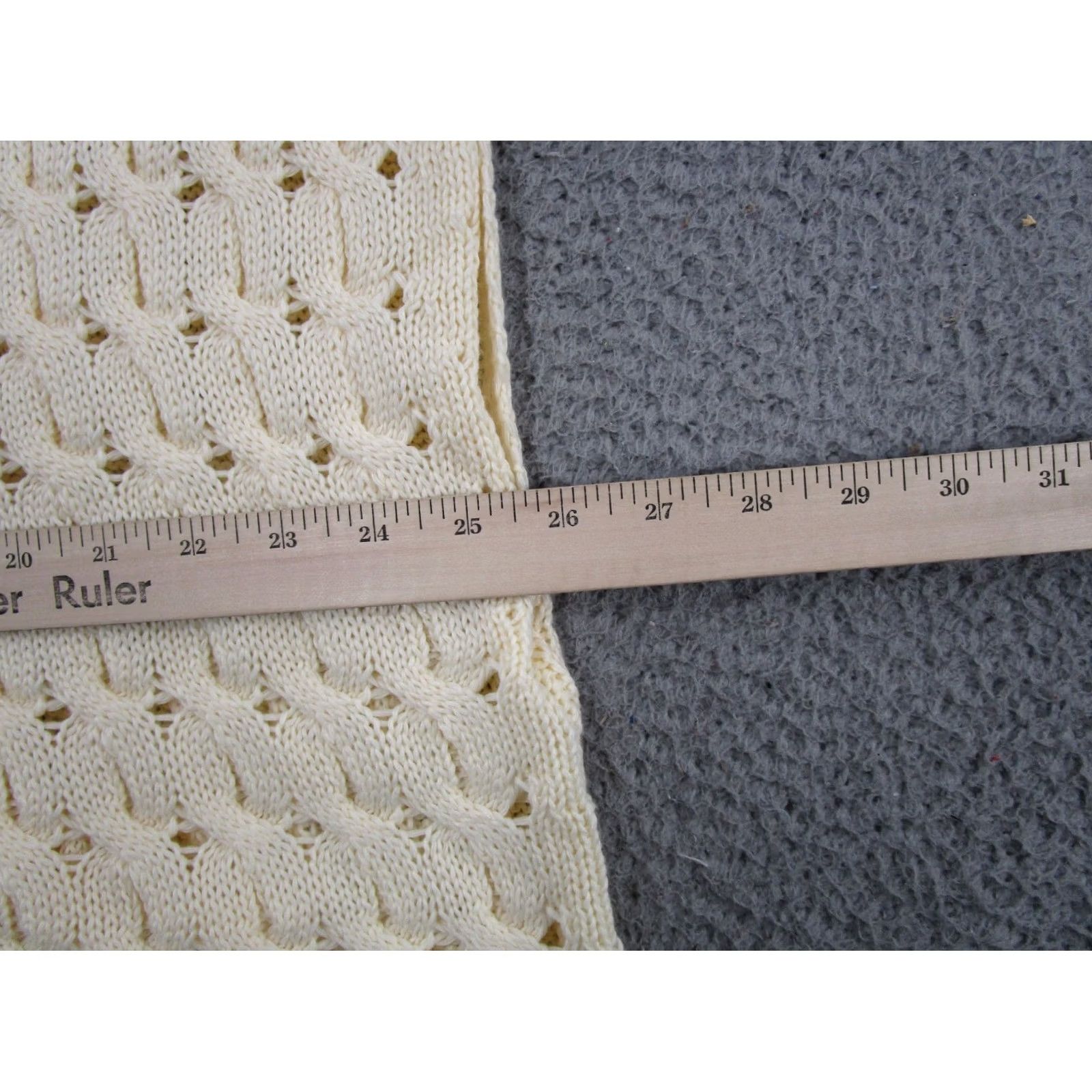 Vintage Davi Knit Poncho Turtleneck Ivory Ribbed Loose Chunky Wool Blend Sweater S Womens Pullover Winter, Fall, Spring Casual Size S / US 4 / IT 40 - 5 Thumbnail