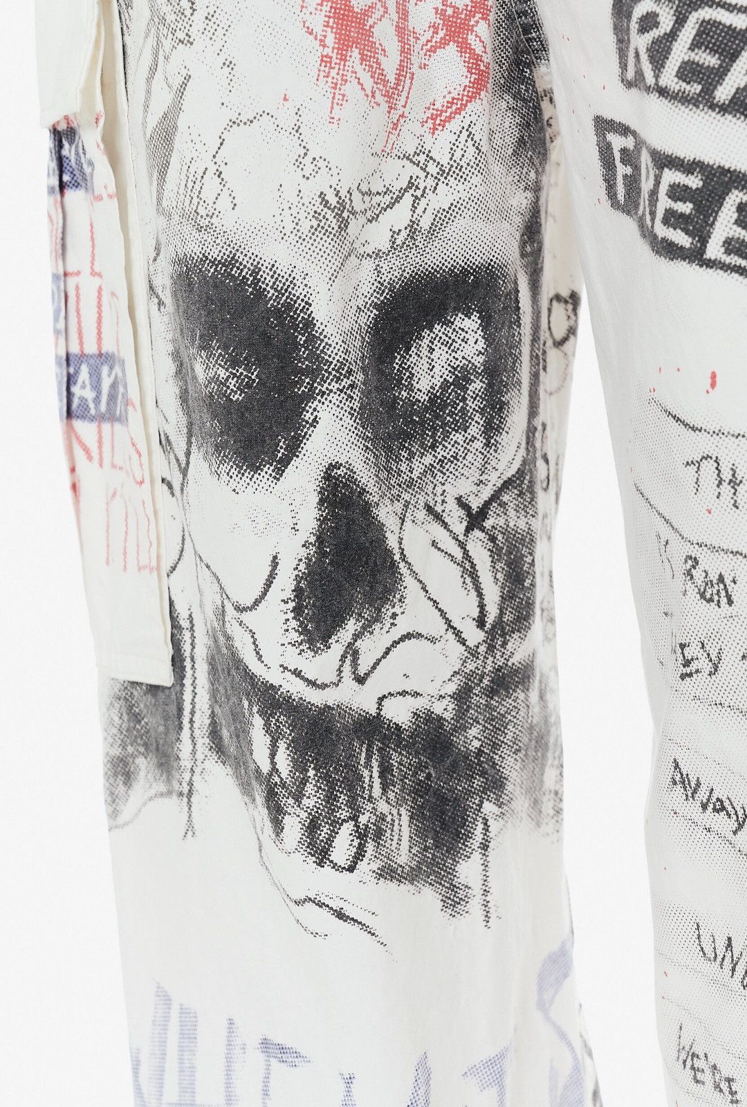 Japanese Brand Last R13 Resort 24 Balloon Army Graphic Print Doodles Pants Size 27" / US 4 / IT 40 - 4 Thumbnail