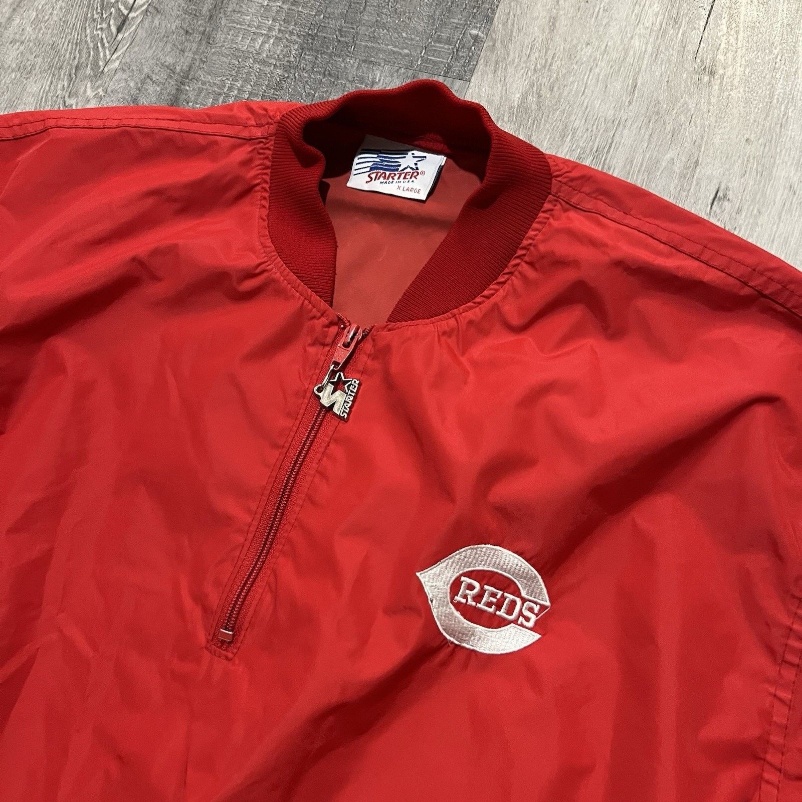 Starter VTG 1980s Cincinnati Reds Nylon Starter Windbreaker Jacket Size US XL / EU 56 / 4 - 3 Thumbnail