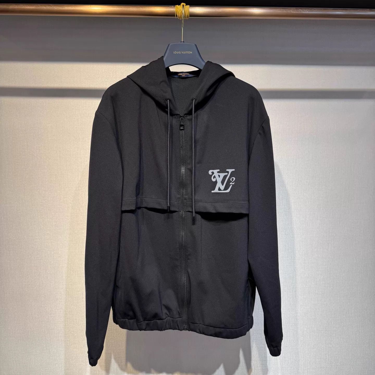 Louis Vuitton Louis Vuitton Black Track Hooded Zip Jacket M New Size US M / EU 48-50 / 2 - 1 Thumbnail