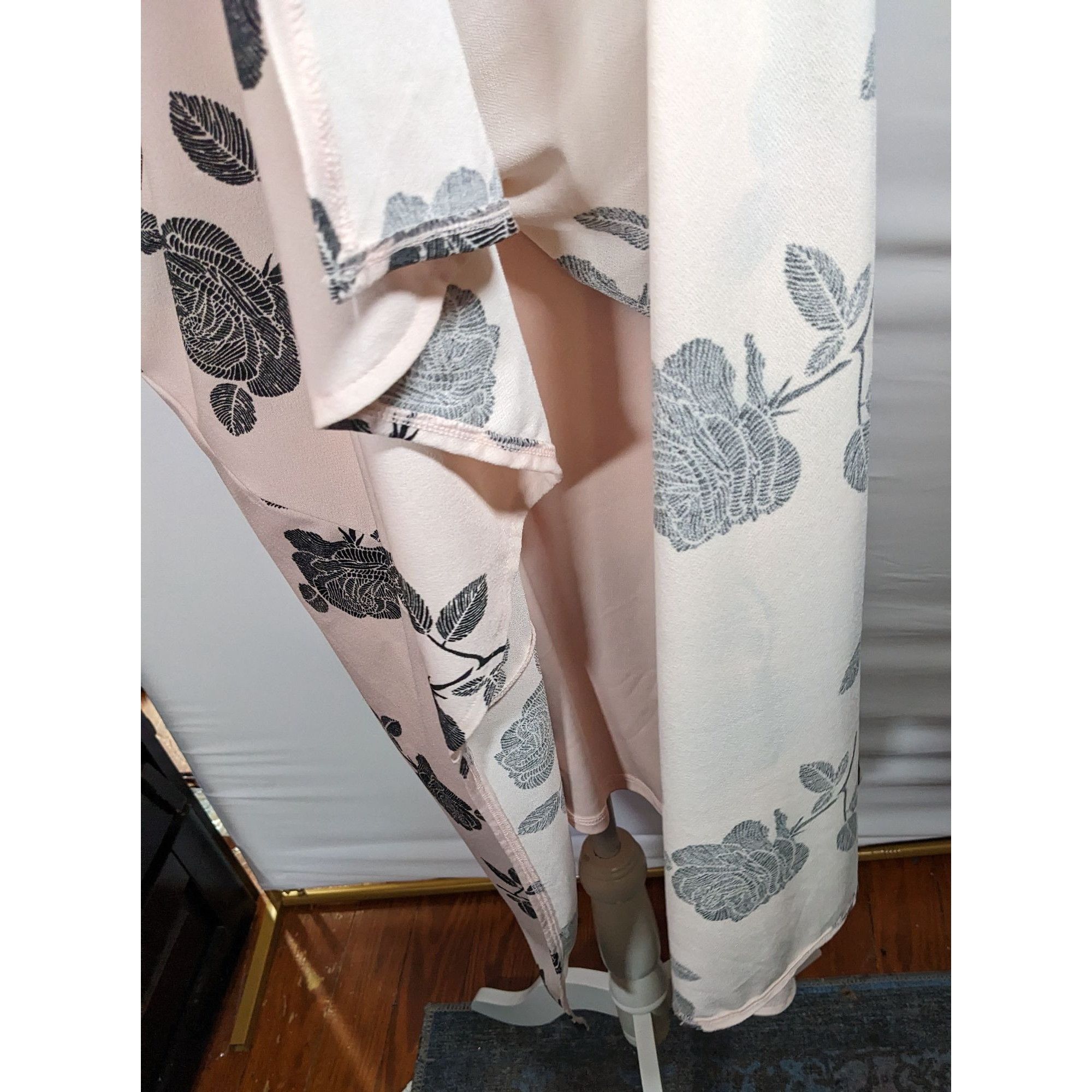 Other Candies Retro Pastel Pink And Black Floral Dress Size L / US 10 / IT 46 - 8 Thumbnail