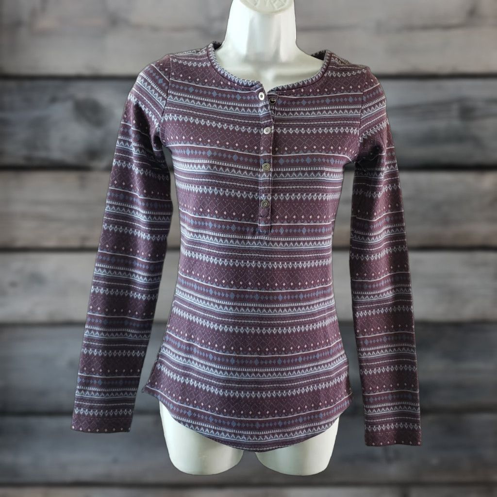 Vintage Columbia Womens Long Sleeve Top XS Purple Stripe Cotton Blend T-Shirt Shirt Pullover Regular Size XS Womens Columbia Stripe Top Size XS / US 0-2 / IT 36-38 - 1 Thumbnail