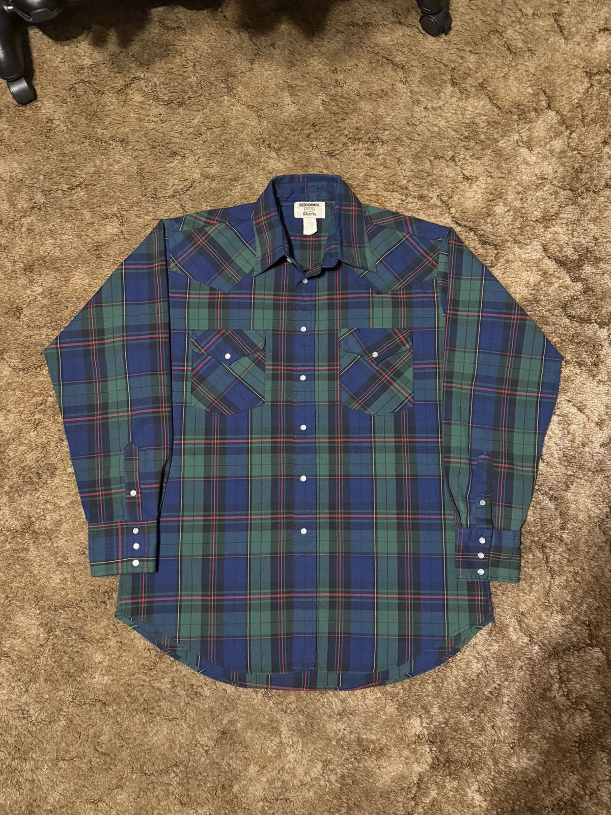 Vintage Vintage Ruddock Shirts Pearl Snap Button Flannel Mens XXL Size US XXL / EU 58 / 5 - 1 Thumbnail