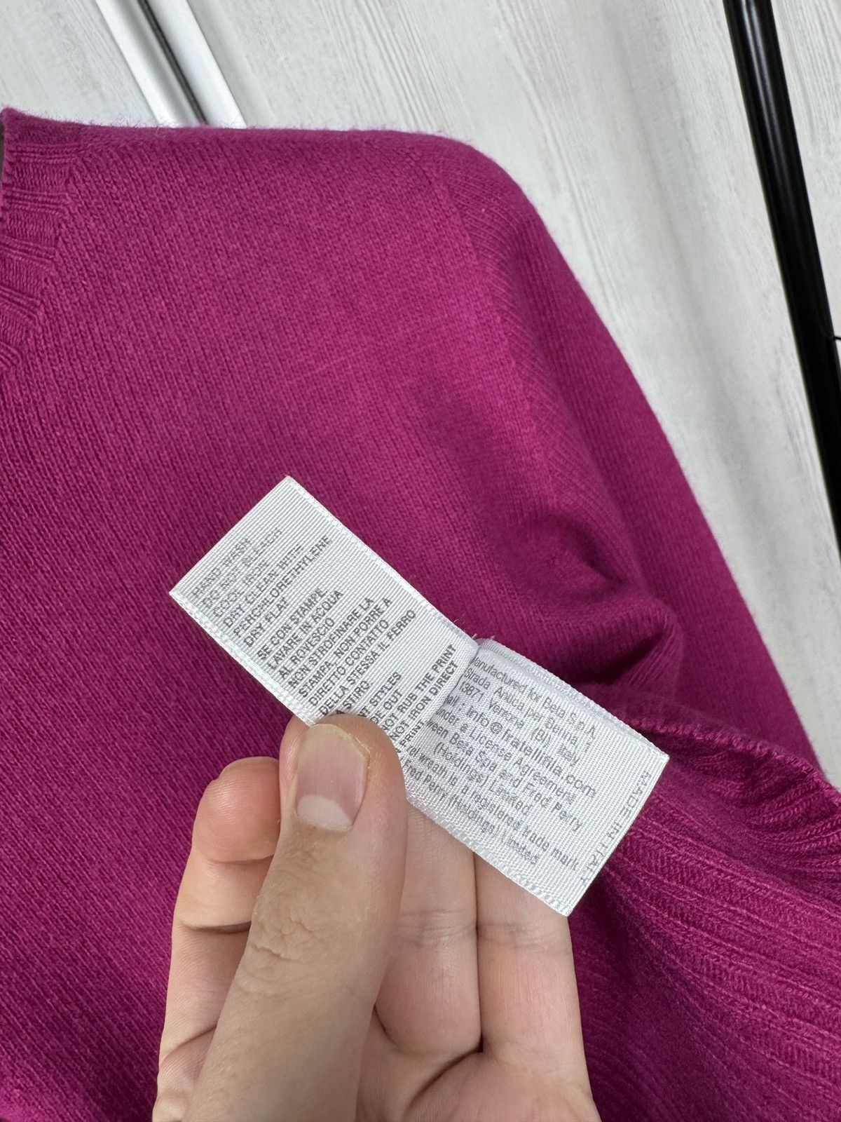 Fred Perry Fred Perry made in Italy Beta SPA wool cashmere pink sweater Size L / US 10 / IT 46 - 9 Thumbnail