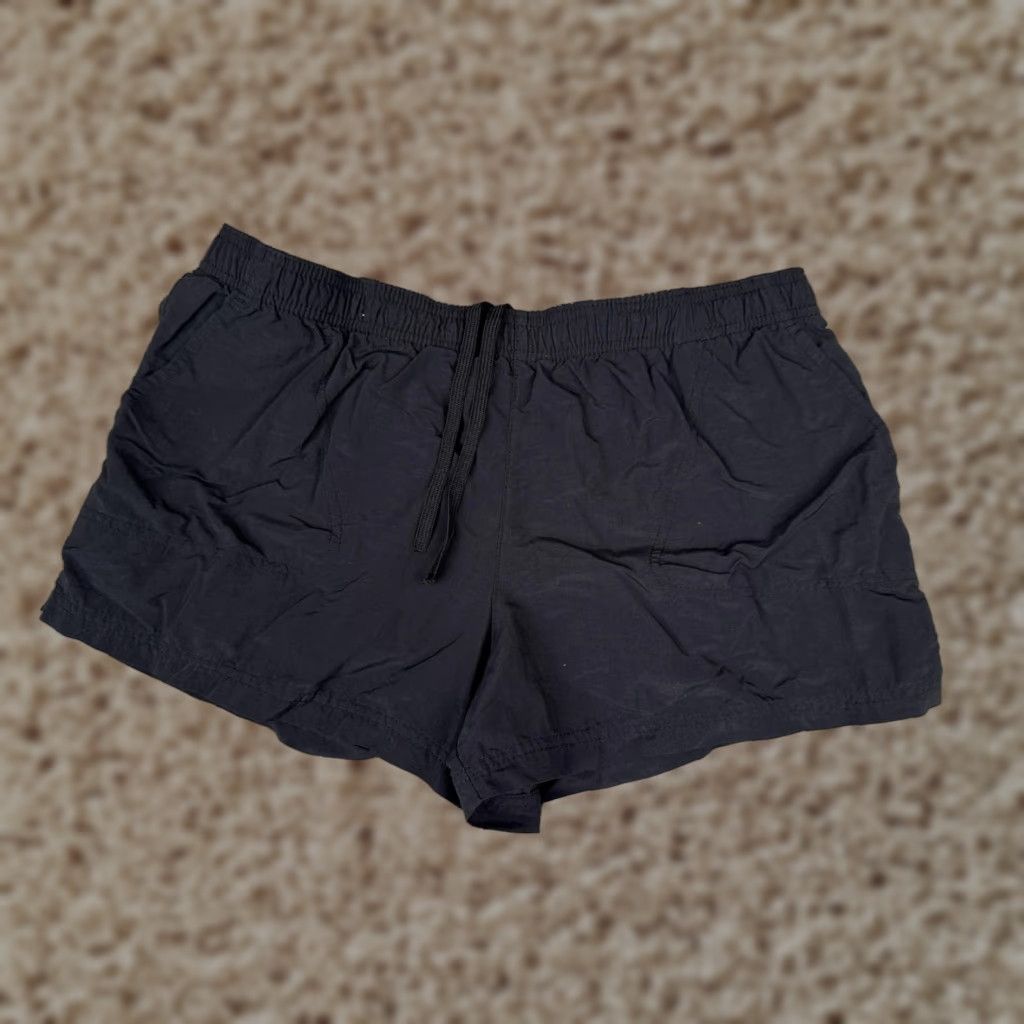 Vintage Columbia Shorts Womens L Black Quick Dry 3 Inseam Elastic Waist Pockets Athletic Outdoor Summer Mens? Size 36" / US 14 / IT 50 - 1 Thumbnail