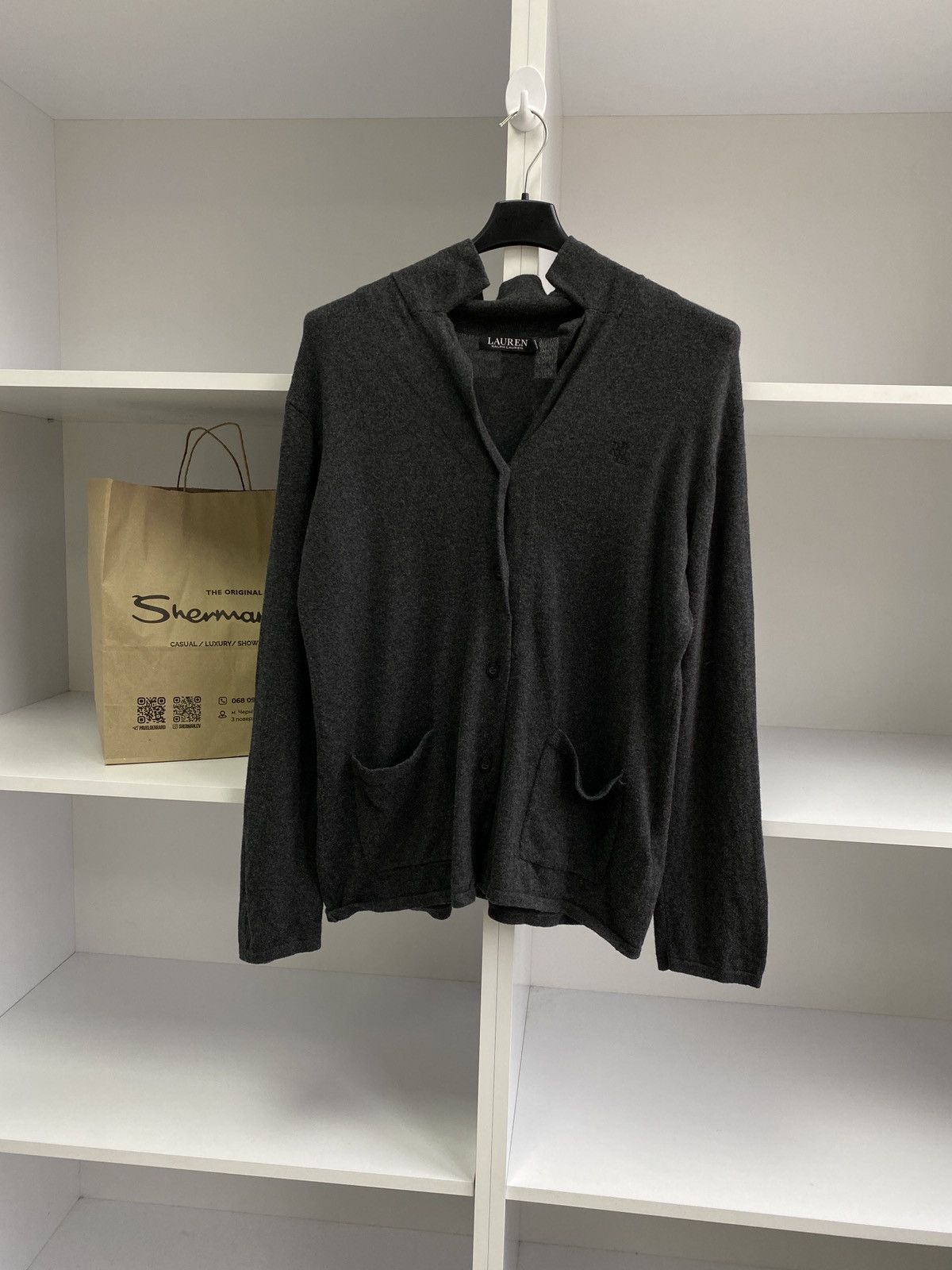 Ralph Lauren × Vintage Vintage Ralph Lauren Cardigan Cashmere Size US M / EU 48-50 / 2 - 2 Thumbnail