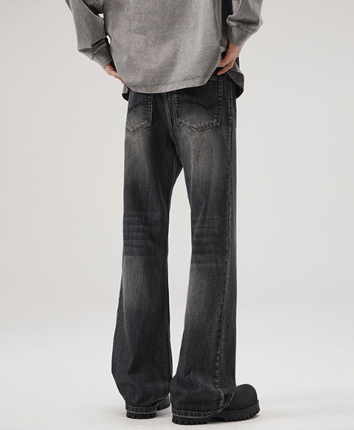 Japanese Brand American street washed loose flared distressed wideleg jeans Size US 32 / EU 48 - 4 Thumbnail