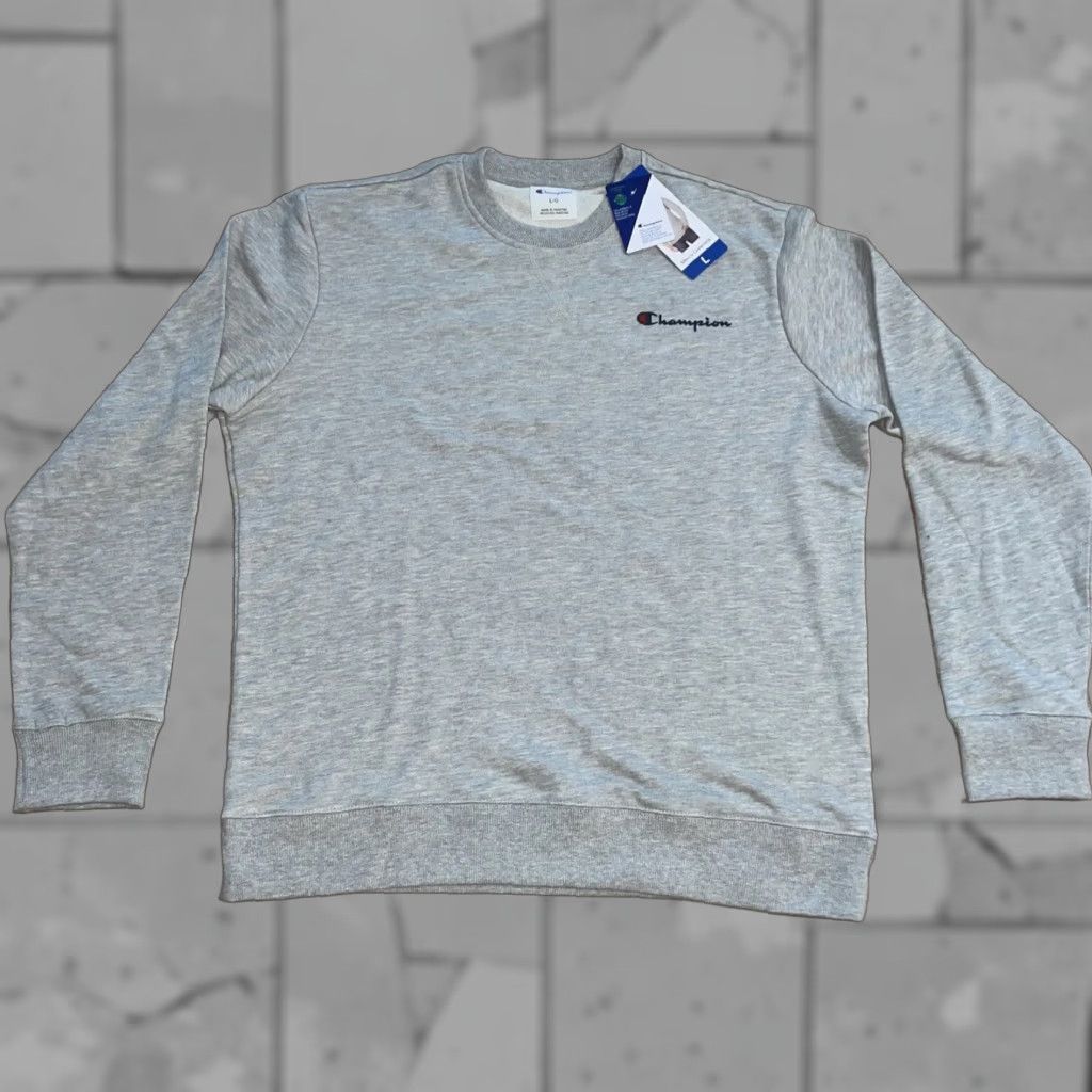 Champion Champion Gray French Terry Crew Neck Sweatshirt Pullover Men’s XL Athleisure Size US XL / EU 56 / 4 - 1 Thumbnail