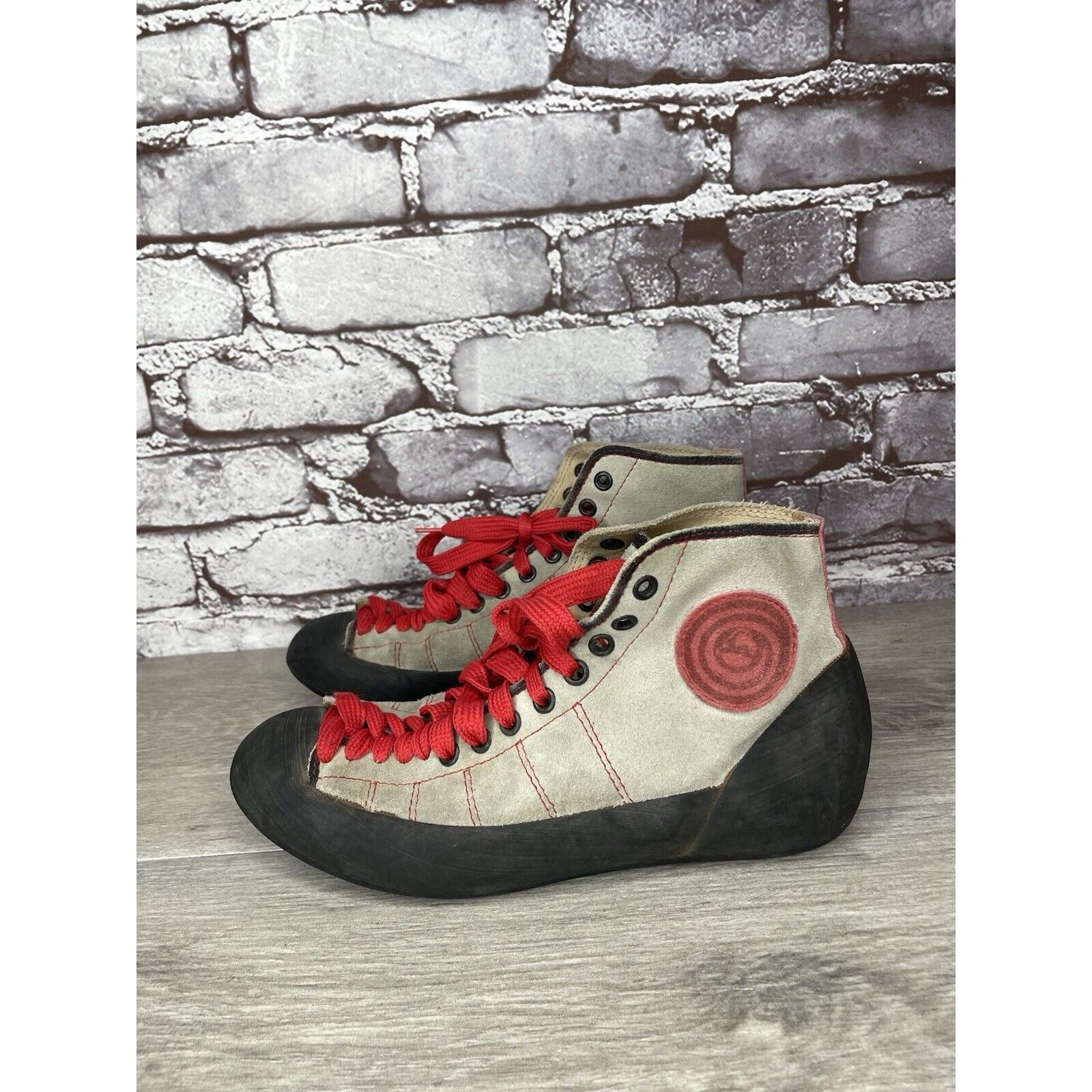 Other Boreal VTG Gray Fire High Tops Taupe Red Lace Climbing Shoes Size US 6 / IT 36 - 22 Thumbnail