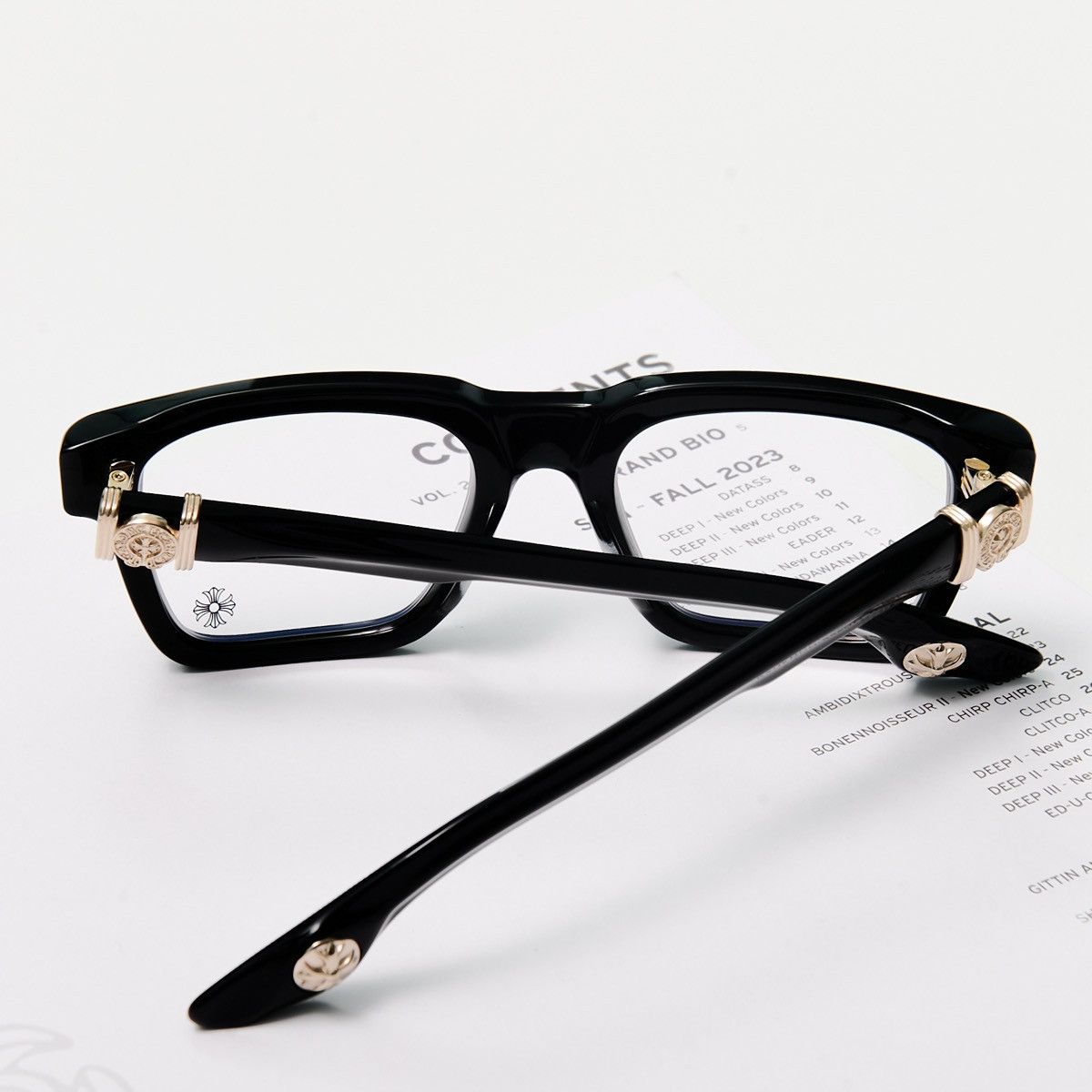 Chrome Hearts CHROME HEARTS HALLLAMANASS BLACK/ 18KGP GLASSES Size ONE SIZE - 7 Thumbnail