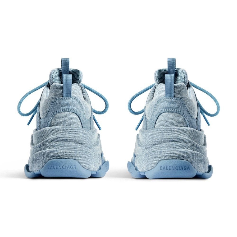 Balenciaga o1tr1nto0526 Triple S Denim Sneakers in Blue Size US 10 / EU 43 - 4 Thumbnail