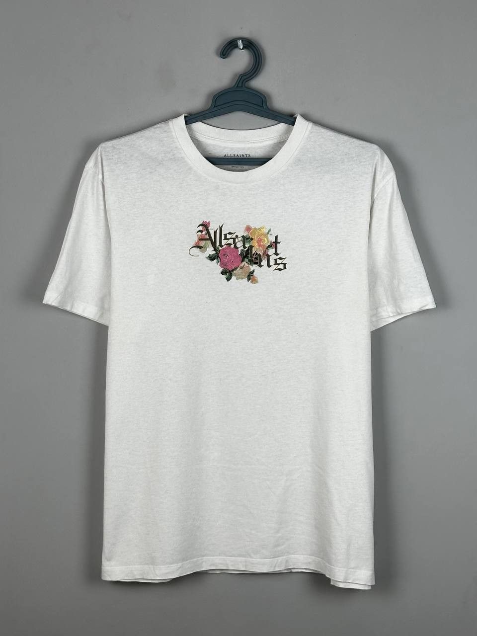 Allsaints Allsaints Streetwear Flower Logo White T Shirt Size US M / EU 48-50 / 2 - 2 Thumbnail