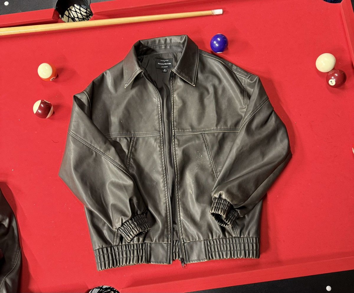 Other Dark Brown Leather Jacket Size S / US 4 / IT 40 - 1 Thumbnail