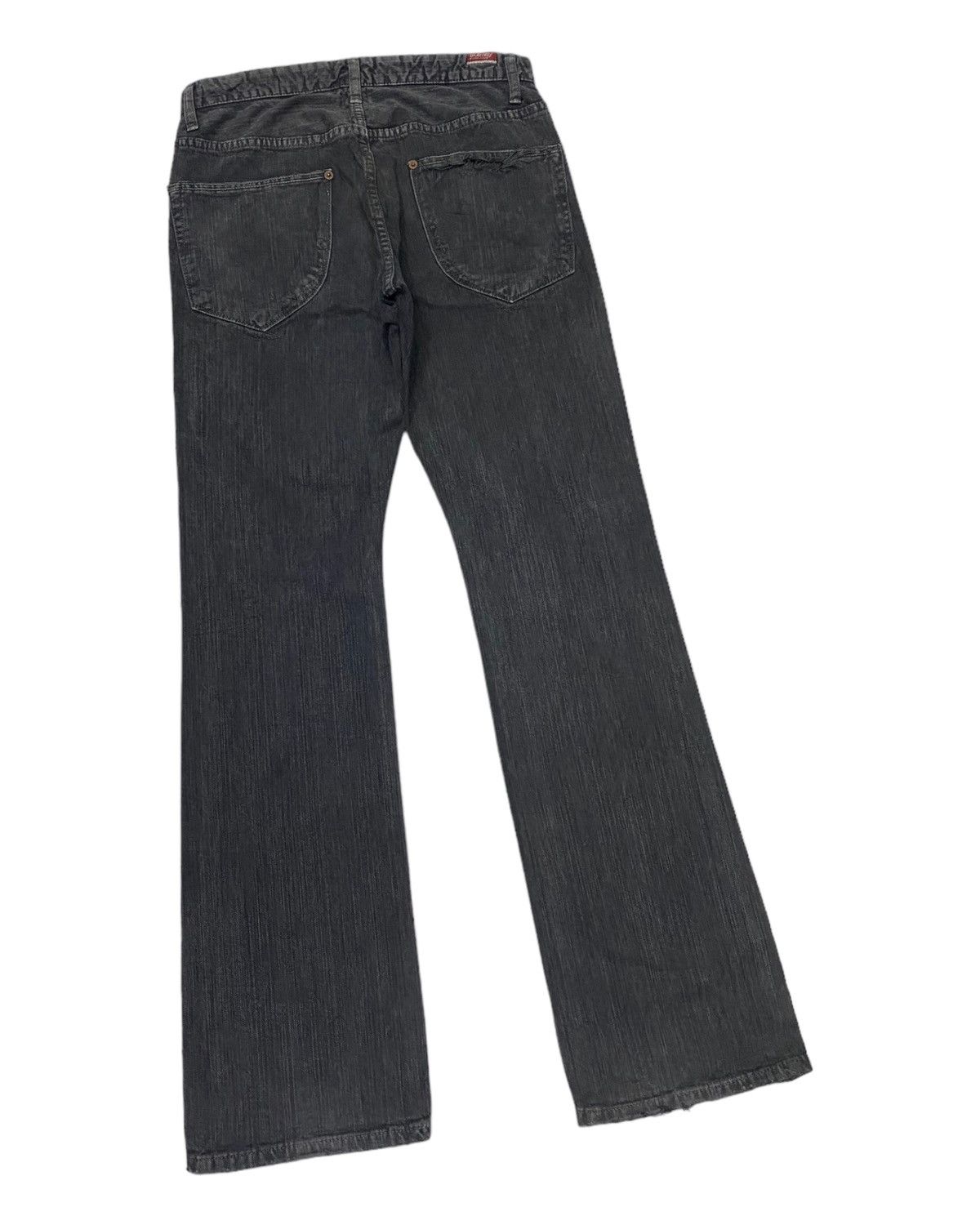 If Six Was Nine Flare Jeans Blue Way Mud Wash Distressed Bootcut Jeans Size US 31 - 4 Thumbnail