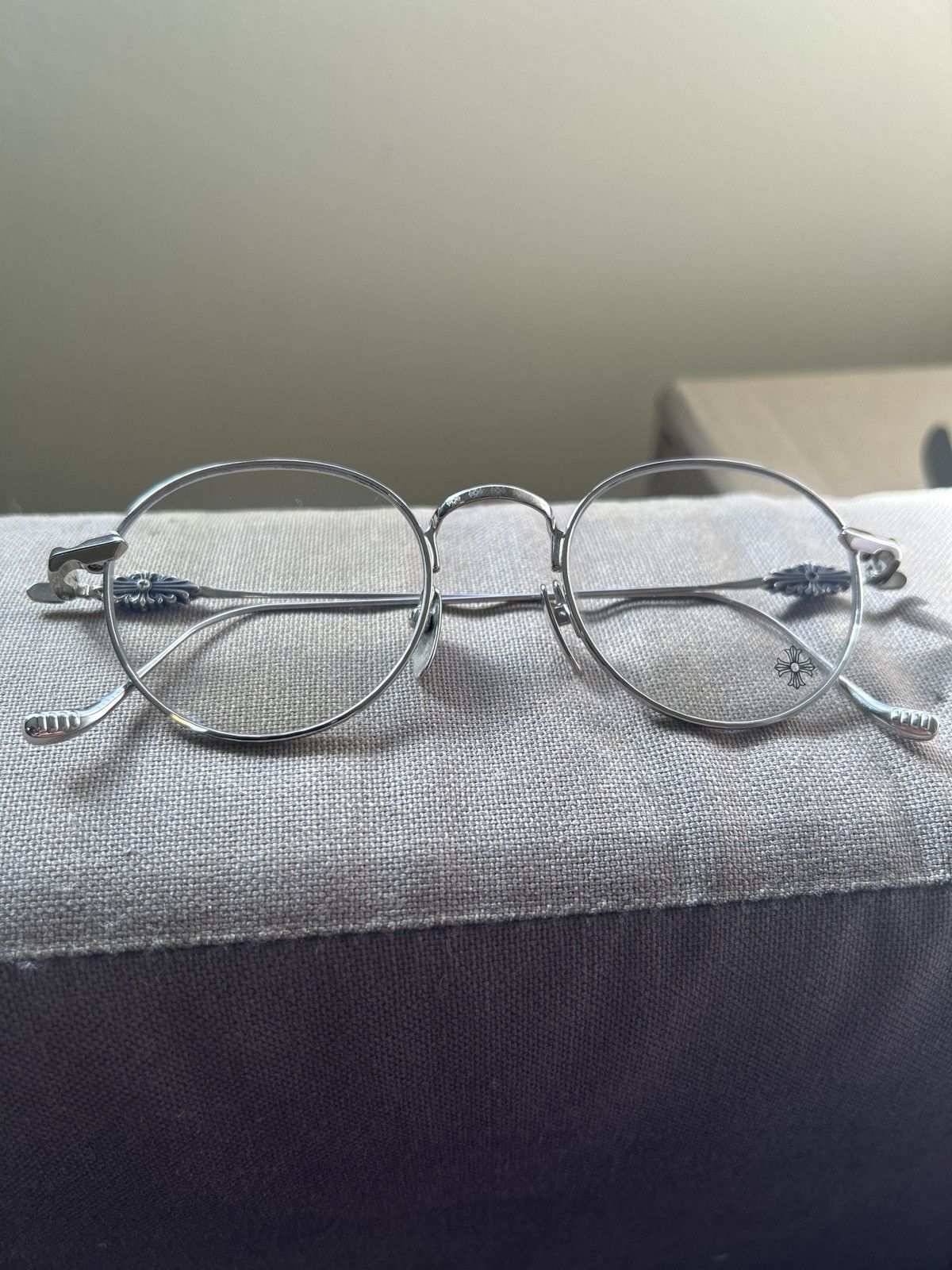 Chrome Hearts Chrome Hearts Vagidictorian III Silver Circle Glasses Size ONE SIZE - 8 Thumbnail