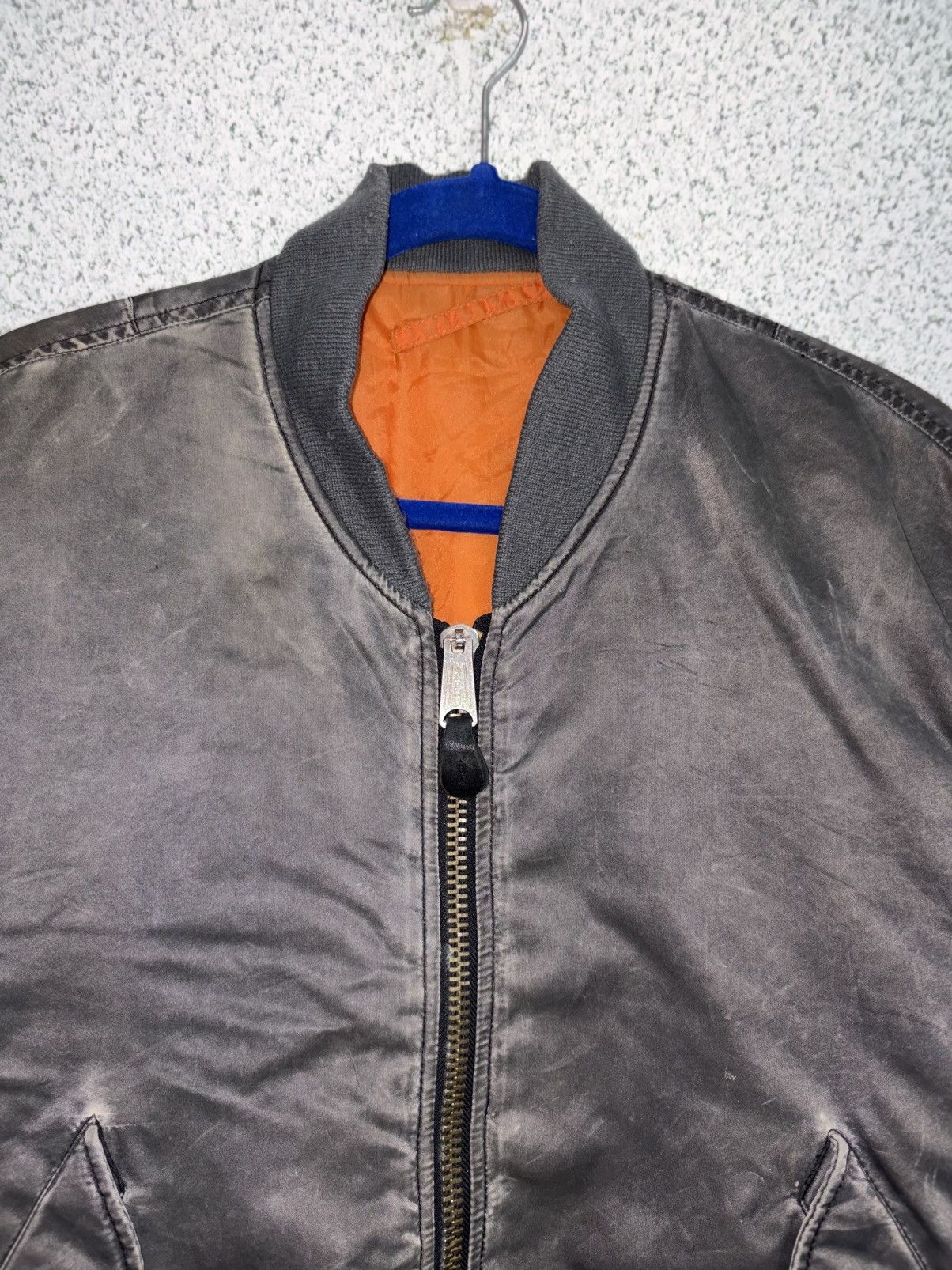 Alpha Industries VINTAGE Alpha Military Flyer Phantom 1991 Bomber Jacket 🔥 Size US L / EU 52-54 / 3 - 4 Thumbnail