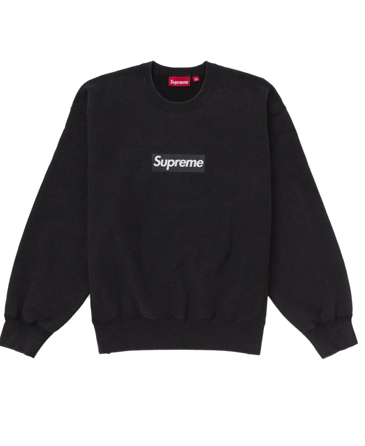 Supreme Supreme Washed Box Logo Crewneck SS25 Black Size Large Size US L / EU 52-54 / 3 - 3 Thumbnail