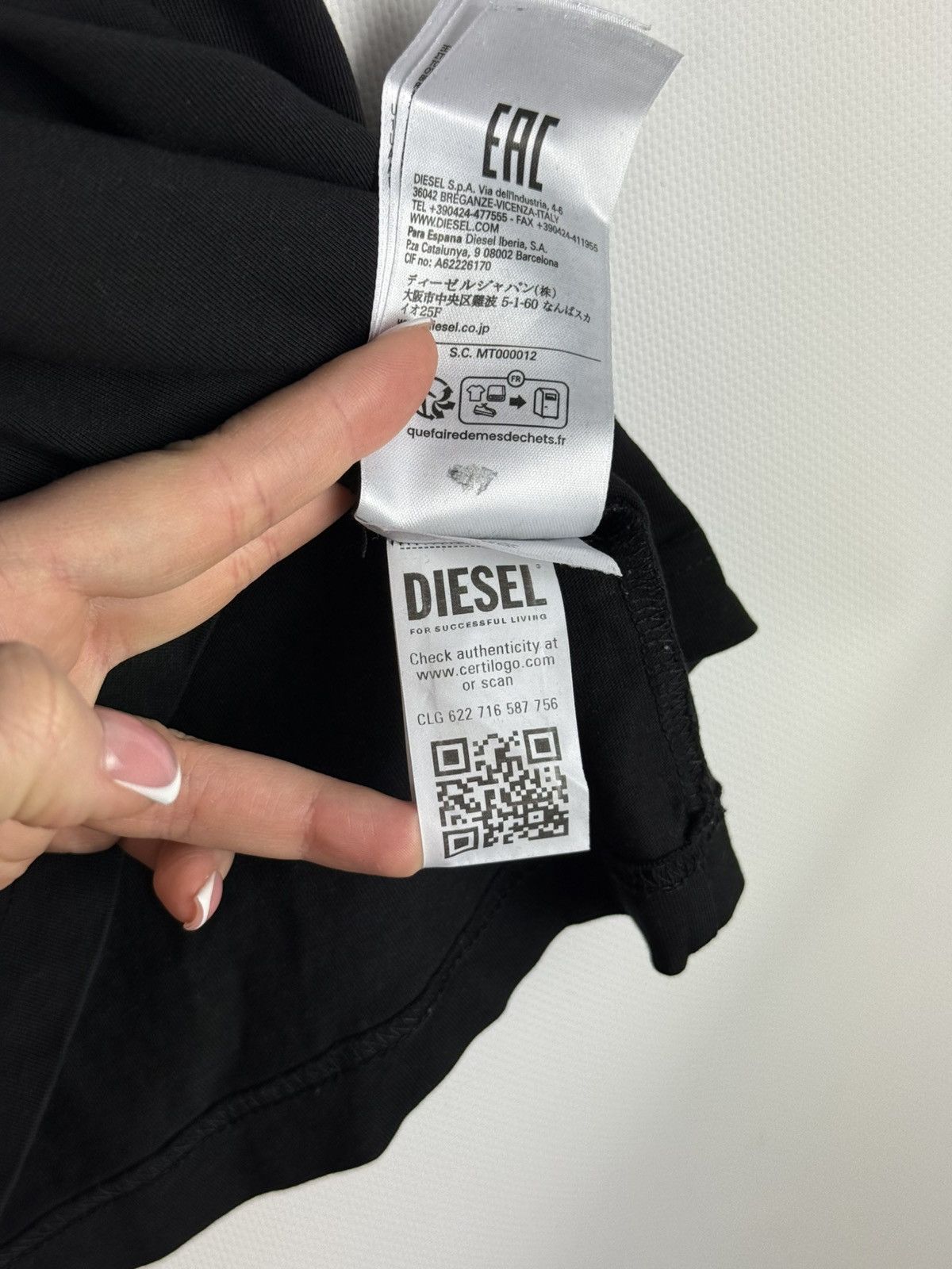 Diesel Diesel Men’s Short Sleeve Crewneck Chest Logo T Shirt Size US M / EU 48-50 / 2 - 15 Thumbnail