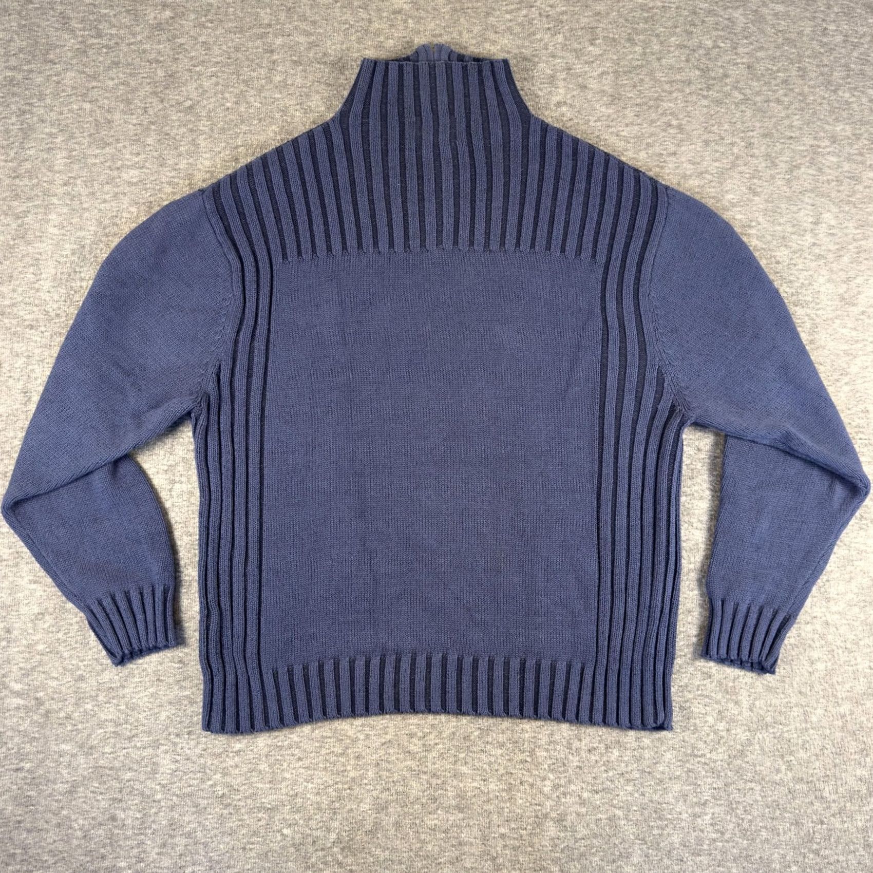 Pendleton Pendleton Sweater Mens Large Blue 1/4 Zip Cotton Mock Neck Pullover Knit Size US L / EU 52-54 / 3 - 6 Thumbnail