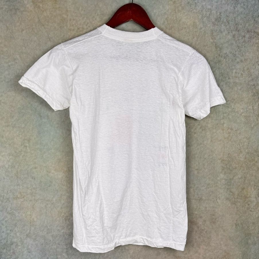 Vintage VTG 80s Italian American Pride T Shirt S White Screen Stars Size US S / EU 44-46 / 1 - 7 Thumbnail