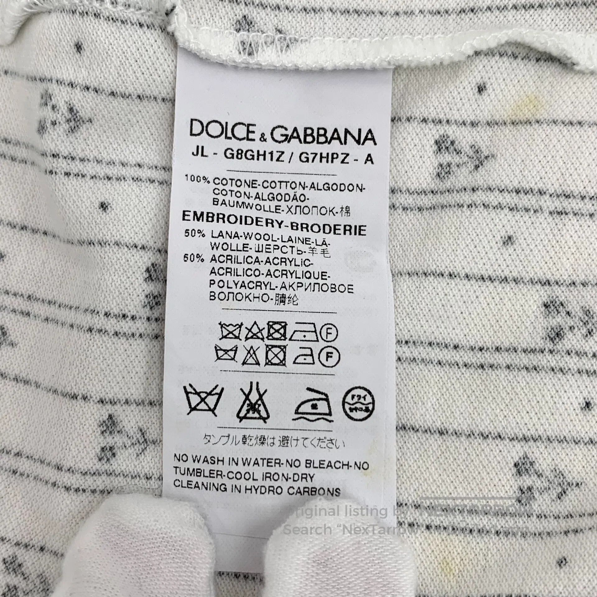 Dolce & Gabbana Dolce Gabbana White Floral Handgun Embroidered Cotton Coll Size US S / EU 44-46 / 1 - 7 Thumbnail