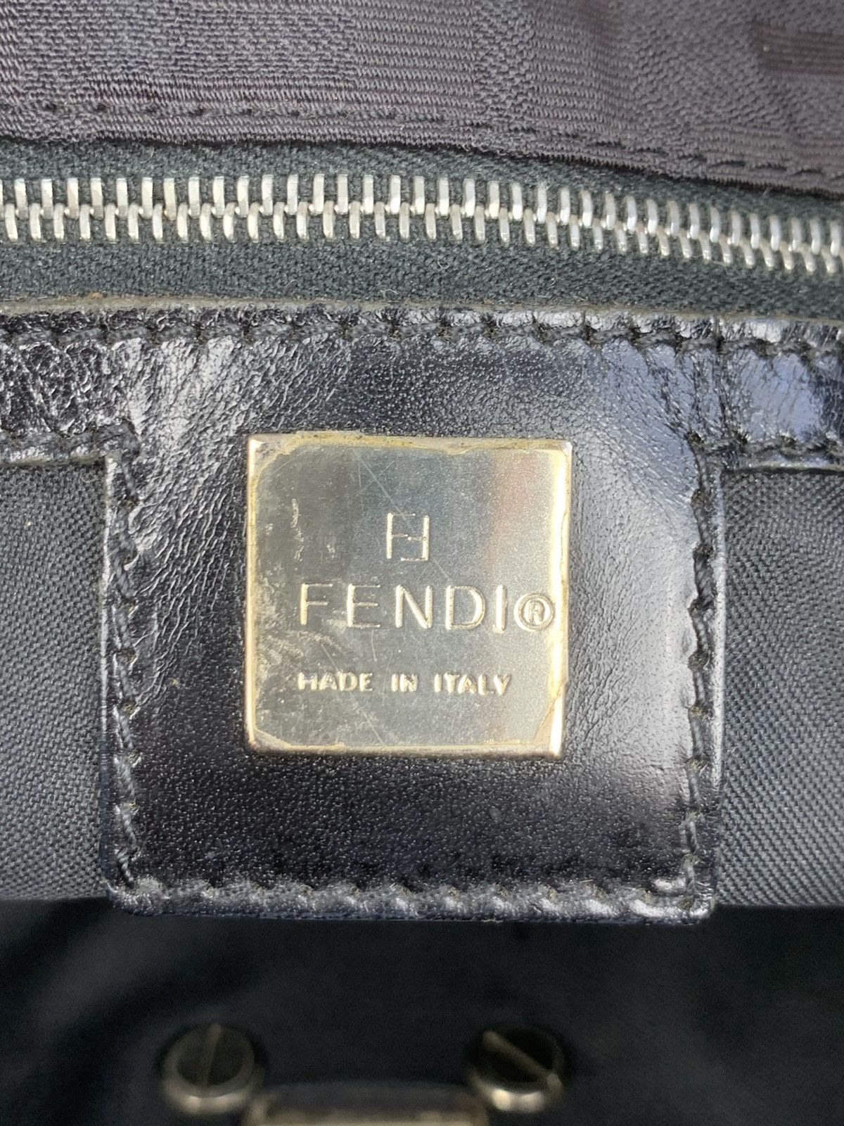 Fendi Authentic vintage Fendi zucca tote bag black nylon. Size ONE SIZE - 16 Thumbnail