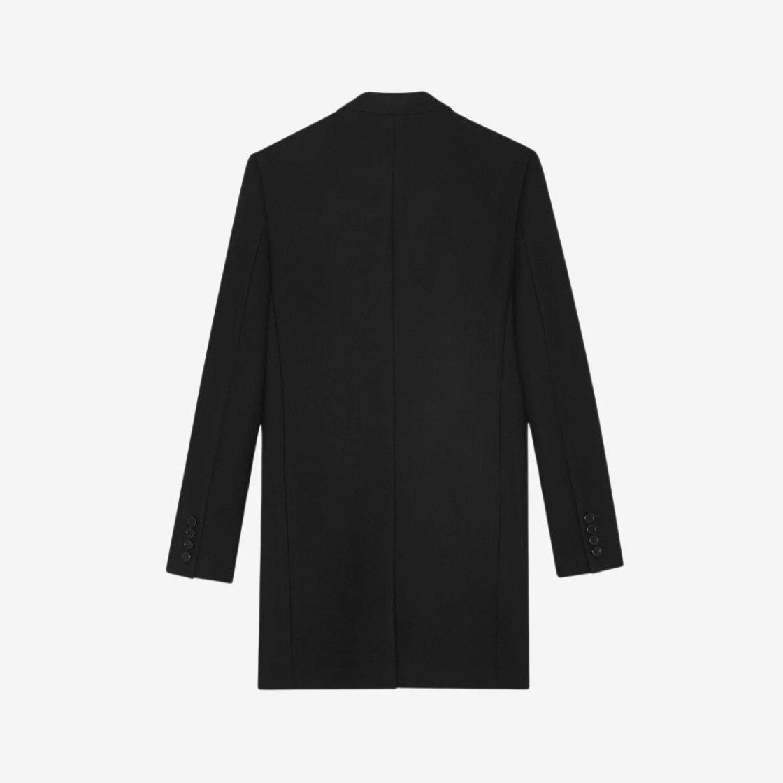 Saint Laurent Paris o1s1wg110824 Chesterfield Coat Pointed Lapels Wool in Black Size US L / EU 52-54 / 3 - 2 Thumbnail